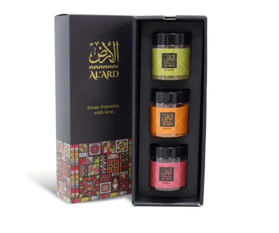 Al'Ard  Premium Gift - Premium Za'atar 150g + Sumac Spice 120g + Maqlobah Spices mix 120g